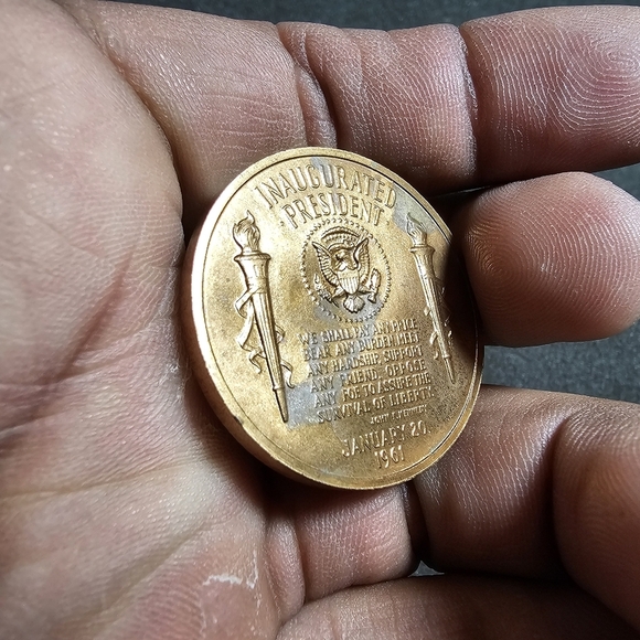John F Kennedy JFK 1961 Inauguration Token Medal Commemorative Coin US President - Picture 3 of 7